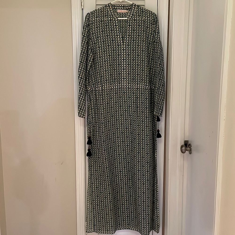 Tory Burch- Basketweave print, long Caftan